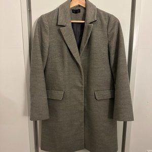 TOPSHOP Women's Gray Oversized Long Coat